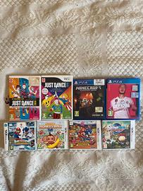 Lotto  videogiochi giochi ds/3ds,wii,ps4