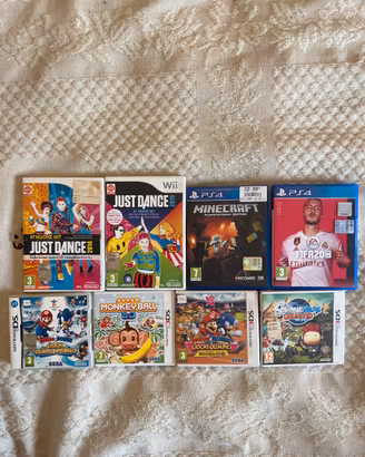 Lotto  videogiochi giochi ds/3ds,wii,ps4