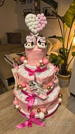 Torta pannolini fai da te 🩵🩷