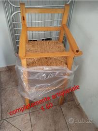 seggiolone vintage artigianale 