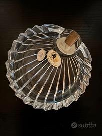 Portasigari in cristallo con finitura Argento 925
