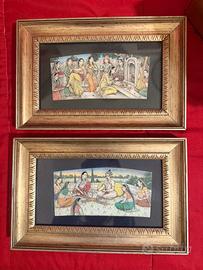 2 Miniature Indiano Mughal