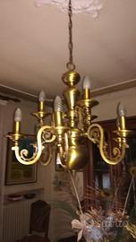 Lampadario in ottone