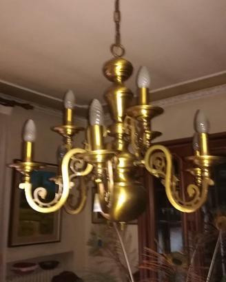 Lampadario in ottone