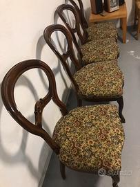 4 sedie imbottite stile classico
