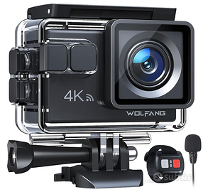 Action Cam Wolfang GA100 4K 30FPS, 20MP WiFi PC