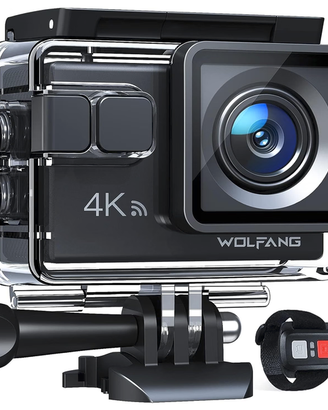Action Cam Wolfang GA100 4K 30FPS, 20MP WiFi PC