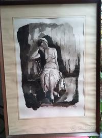 Quadro Pasquale Rotolo " Nudo seduto"