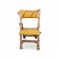 Sei sedie pieghevoli in bambù e pvc