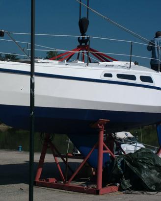 Barca a vela in compensato di mogano 7 metri