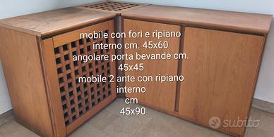 Soggiorno in legno rovere
