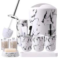 Set accessori bagno effetto marmo