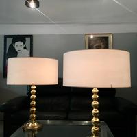 2 lampade svedesi anni 60 70 ottone H60cm x d45cm