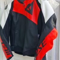 DAINESE GIACCA PELLE TRAFORATA mod. SPORTIVA TG.54