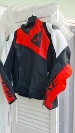 DAINESE GIACCA PELLE TRAFORATA mod. SPORTIVA TG.54