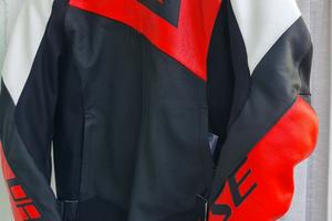 DAINESE GIACCA PELLE TRAFORATA mod. SPORTIVA TG.54