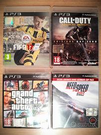 Videogiochi PS3-GTA V, CoD, NFS Rivals, Fifa17