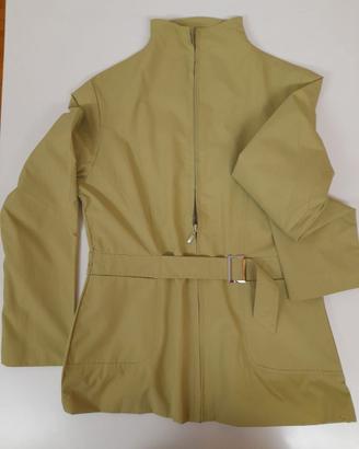 Giacca impermeabile donna verde mela