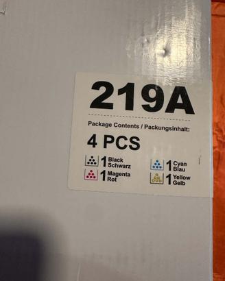 Toner 219A Con Chip Set 4 Colori per HP LaserJet