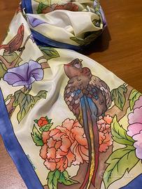 Foulard seta pavone