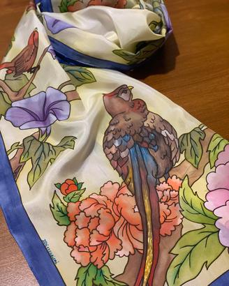 Foulard seta pavone