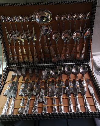 SERVIZIO DA 12 POSATE ARGENTO 800 NUOVO MAI USATO