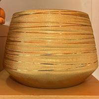 Cachepot della thun in ceramica oro, grande