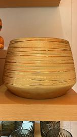 Cachepot della thun in ceramica oro, grande