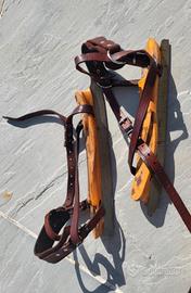 pattini legno ghiaccio d'epoca 