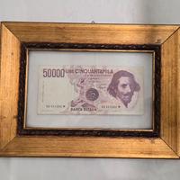 50mila lire in cornice oro