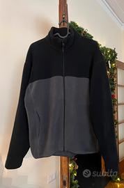 Uniqlo felpa con zip nera e grigia da uomo taglia