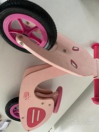 Bici bambina senza pedali primi passi