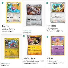 carte Pokémon da scambiare