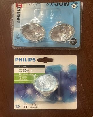 3 Faretti Lampadine Alogene GU5.3 12V 50mm