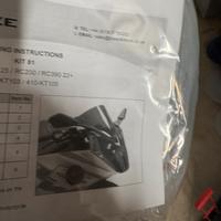 Cupolino moto fume rc390