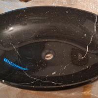 LAVABO IN MARMO NERO ZEBRATO