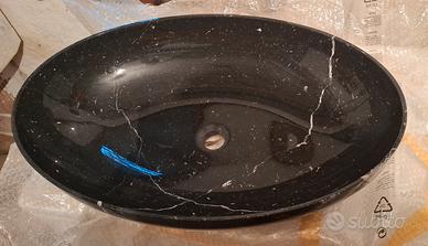 LAVABO IN MARMO NERO ZEBRATO