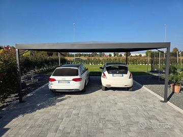 Gazebo per due auto totale mt. 5x5