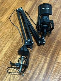 Microfono USB TONOR con braccio plug & play