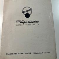 Brochure Blaupunkt  anni 50 vintage