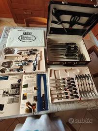 set VON MEISTER+valigetta in pelle