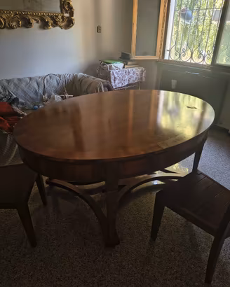 Tavolo Ovale Classico in Legno Massello