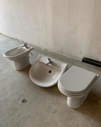 Pozzi Ginori Tinta Ghiaccio – WC + bidet + lavabo