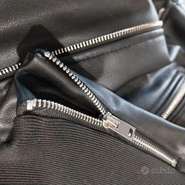 ZARA – Giacca biker effetto pelle nera (taglia XL)