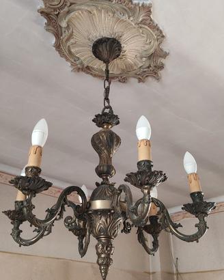Lampadario bronzo