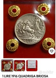 Vittorio Emanuele III °   1 LIRA 1916 Rara SPL+