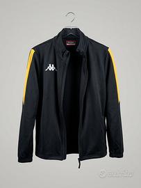 giacca tuta kappa zip taglia S con scriscie gialle