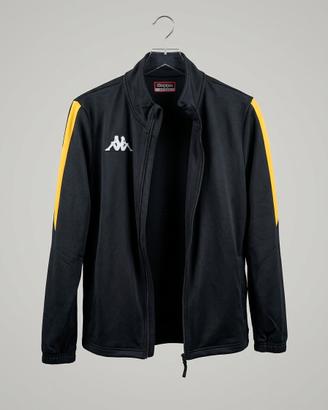 giacca tuta kappa zip taglia S con scriscie gialle