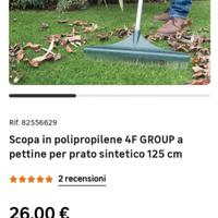 Rastrello erba sintetica 