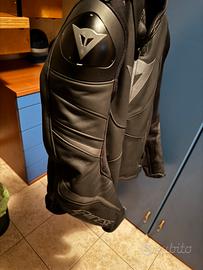 Giubotto Pelle nero Dainese tecnico taglia 54